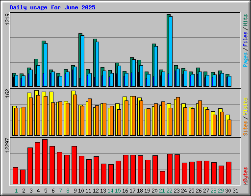 Daily usage for June 2025